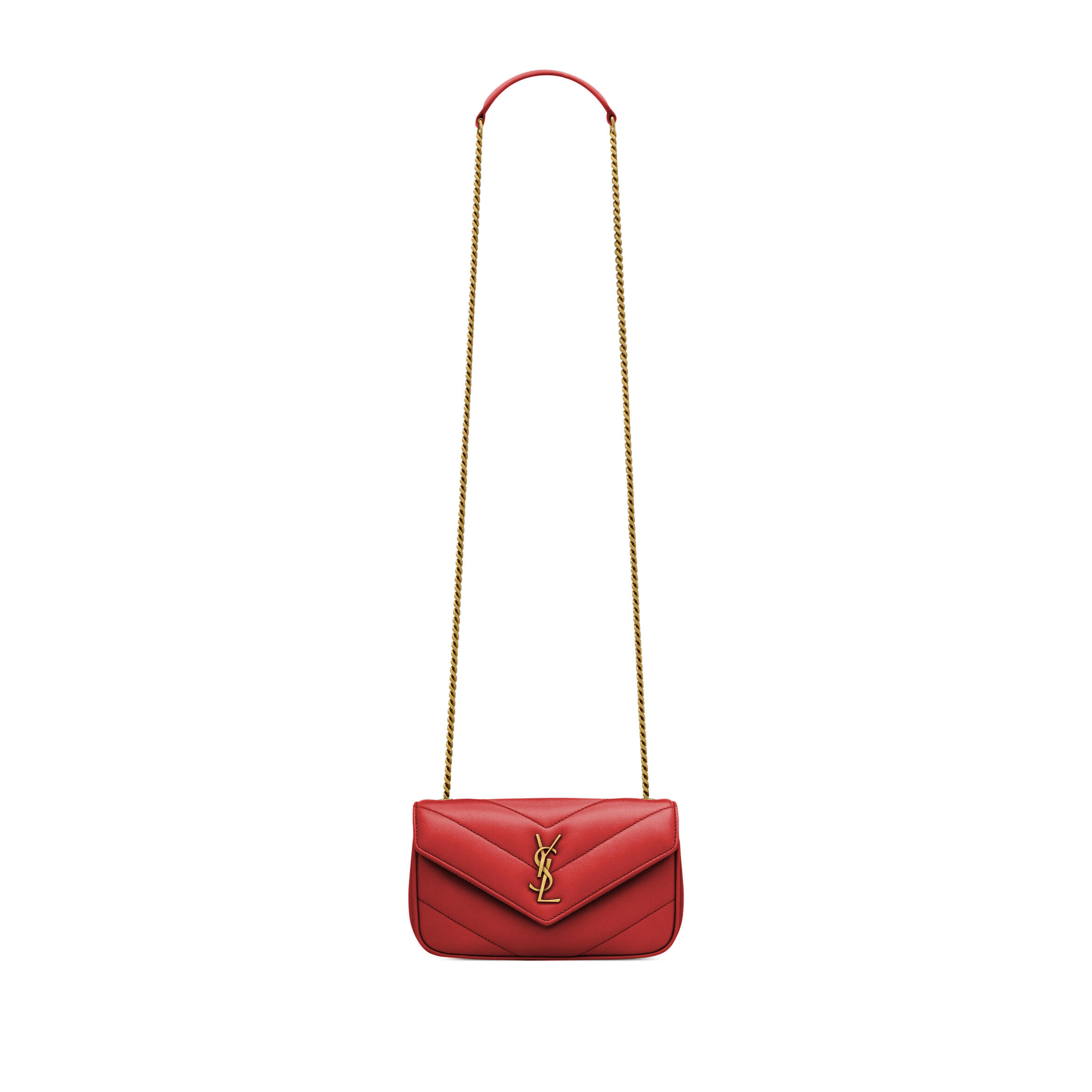 YSL LOULOU MINI IN LAMBSKIN 821749 (20*12*5cm)